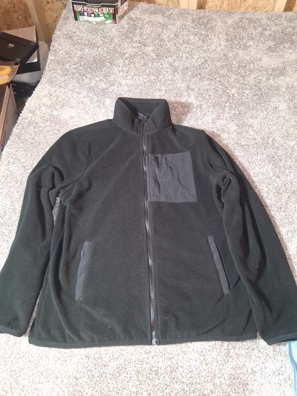 Telluride Clothing Company Fleece Jacket XL Black Full Zip Outdoor New